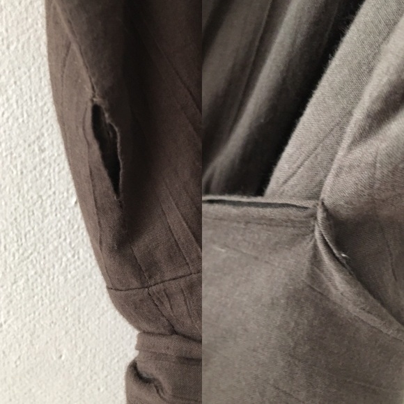 NWT New ISDA & CO Taupe Crinkle Cotton Tie Waist Fit and Flare Lightweight Dress - Picture 9 of 9